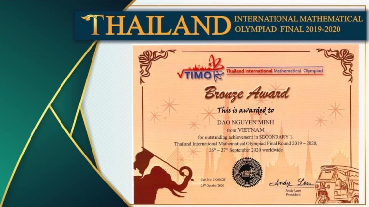 Vòng chung kết Olympic Toán quốc tế Thái Lan, TIMO 2020