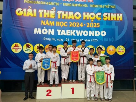 Chúc mừng thành tích xuất sắc của các vận động viên Taekwondo trường THCS Thái Thịnh