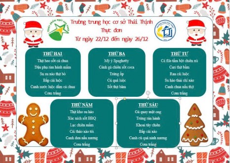 Thực đơn tuần 16 (22.12-26.12.2025)