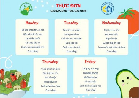 Thực đơn tuần 22 (02.02-06.02.2026)