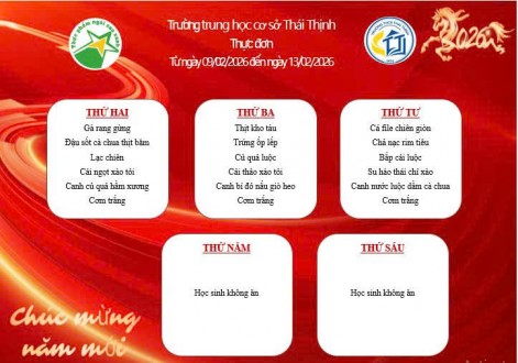 Thực đơn tuần 23 (09.02-13.02.2026)