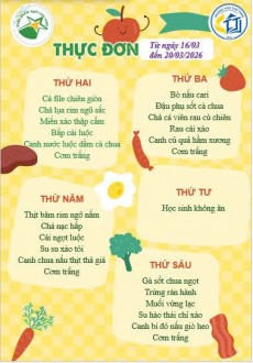 Tực đơn tuần 27 (16.03-20.03.2026)