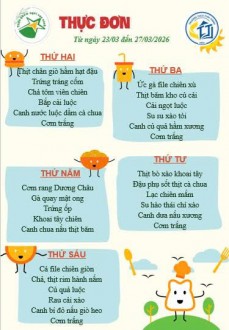 Thực đơn tuần 28 (23.03-28.03.2026)