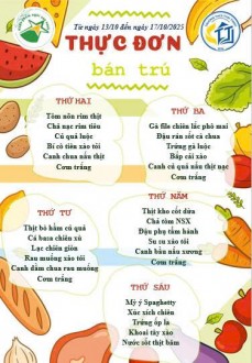 Thực đơn tuần 6 (13.10-17.10.2025)