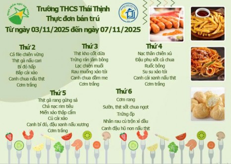 Thực đơn tuần 9 (03.11-07.11.2025)
